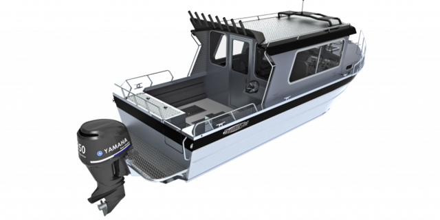 a rendering of a thunderjet offshore boat sold at Gordon Bay Marine in Muskoka Ontario.