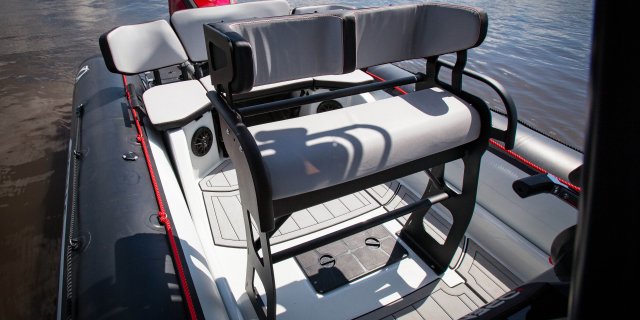 the back of a zodiac open series 7 At Gordon Bay Marine